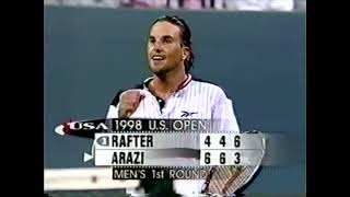 Patrick Rafter vs Hicham Arazi (1998 US Open R1 Highlights)