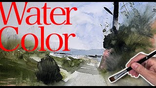 japanese watercolor 水彩画　風景の残像を描く　水彩画の世界