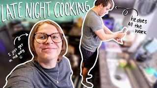 LATE NIGHT COOKING WITH MARISSA & GRIFF!! 🍛🍽 Making Chicken & Couscous lol | vlogtober day 16