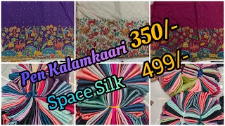 Space Silk Saree 499/- \u0026 Pen Kalamkaari Fabrics 350/-  Only At Lakshmi's MAGUVA FASHION #Space