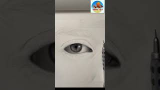 how to draw realistic eyes easy step by step for beginners, eyes draw tutorial, #shorts #eyes #viral