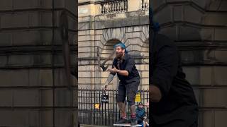 Edinburgh Festival Fringe 2023 . World-class juggler performing confidently