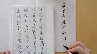 筆ペンで書道　中国の古典を臨書　唐の時代　懐素　千字文（７）