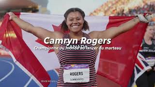 Camryn Rogers, championne du monde au lancer du marteau