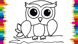 How To Draw An Owl Easy And Cute || Owl drawing step by step ||