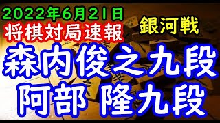 将棋対局速報▲森内俊之九段ー△阿部 隆九段 第30期銀河戦本戦Aブロック７回戦[三間飛車]