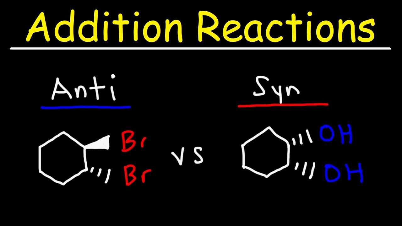 Anti Addition Vs Syn Addition Alkene Reactions Youtube