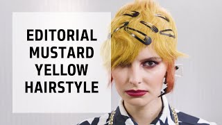 Editorial Mustard Yellow Hairstyle | Artist Session Inspiration Series | Goldwell Education Plus