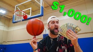SURPRISE $1,000 BASKETBALL TRICK SHOT CHALLENGE!