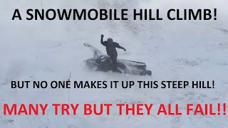 EPIC SNOWMOBILE HILL CLIMB FAILS | JUST SNOWMOBILES