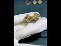 Custom Made Van Cleef Arpels Vintage Alhambra Guilloche Earrings 18K Real Gold For Women