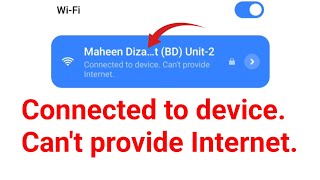 Connected to device. Can't provide Internet. WiFi @AFRTechnology