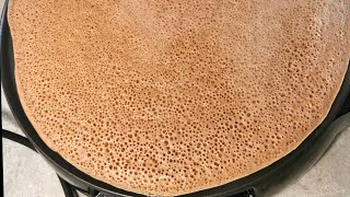 እንጀራ ባዲስ ዱቄት    Buckwheat Injera   إينجيرا    Ethiopian food receip