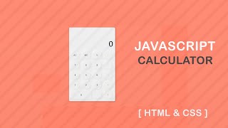 Create Neumorphic Calculator using JAVASCRIPT // Calculator by HTML, CSS & JV