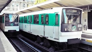 パリ地下鉄 メトロ 6号線 座席はボックスシート - RATP Ligne 6 du métro de Paris 2014