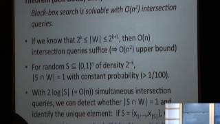 Query Complexity of Black-Box Search - Ben Rossman