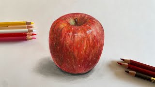 【色鉛筆】りんご apple with colored pencils