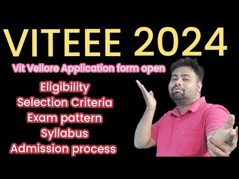 VITEEE 2024 APPLICATION OPEN | Vit University Step By Step Application ...