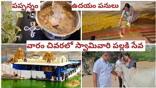 IndianHousewife Cleaning Routine మత్స్యగిరిలో స్వామివారి దర్శనం నామాలచేపలు #weekend #cookingvlog