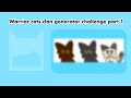 Warrior cats clan generator challenge part 1