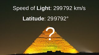 Is the Great Pyramid Built At the Speed of Light?