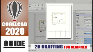 CorelCAD 2020 2D Drafting Floor Plan Guide Tutorial For Beginner