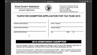 Applying for your Homeowner's Exemption