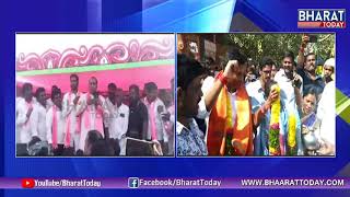 Medchal : TRS Elections Campaign At Jawahar nagar | Mp Chamkaur Malla Reddy Road Show |Bharat Today