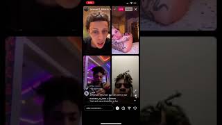 Jwavy on Ig live with toxiicfairy liljitm3n and lilperk5 Wavy to turnt up and makes Toxic mad👀😭