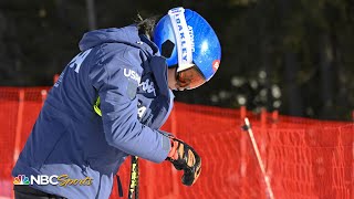 Mikaela Shiffrin crashes out in scary-looking Cortina downhill fall | NBC Sports
