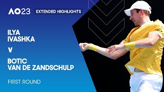 Ilya Ivashka v Botic Van de Zandschulp Extended Highlights | Australian Open 2023 First Round