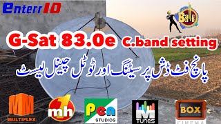 How to set G-Sat 83e on 5 feet dish | 83e Gsat latest updates |83e c.band dish setting