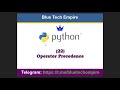 Operator Precedence in Python