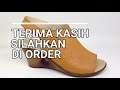 Sandal Sepatu Wanita Wedges Heels 7 cm Coklat Asli Kulit Sapi Garut