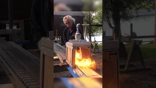 Teknik mengawetkan kayu dengan cara dibakar🔥🔥 #yakisugi #fire #trending #viralvideo #shorts #fyp