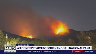Virginia wildfires spread into Shenandoah National Park