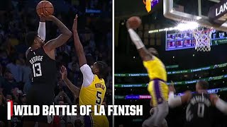 WILD OT THRILLER 😱 LAKERS END CLIPPERS' LATE COMEBACK HOPES 👀 | NBA on ESPN
