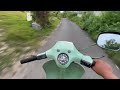 ngabuburit riding a vespa with friends enjoying nature