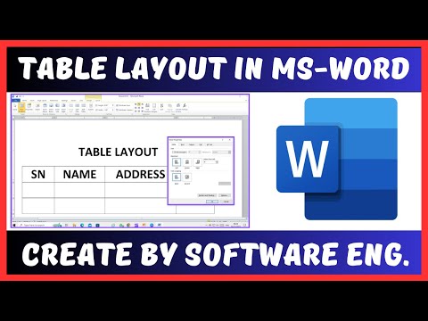Table Layout Options In Microsoft Word in Hindi Part 01 Table Layout Options In Microsoft Word in Hindi Part 01