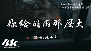 林小珂 - 你給的雨那麼大『淋濕我剛癒合的傷疤，然後用傷害我的方式教會我長大。』【高音質|動態歌詞Lyrics】♫