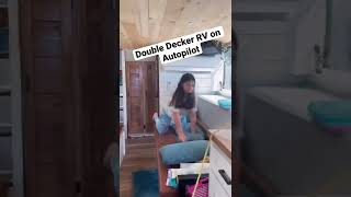 Double Decker RV Conversion with Autopilot/Self Driving - Tour while driving 47mph in Yellowstone