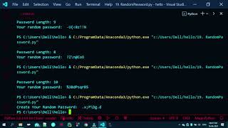 19. Random Password Generator-Simple Project | Python Programming | JAcademy