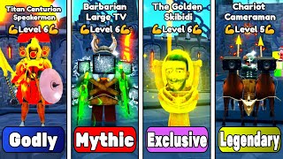 NEW!🔥CENTURION SPEAKERMAN vs BARBARIAN LARGE TV MAN vs GOLDEN SKIBIDI vs CHARIOT🤯 | Endless Mode