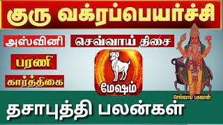 மேஷம் ( செவ்வாய் திசை ) குரு வக்ர பெயர்ச்சி 2024 | Mesham ( Sevvai Thisai ) Guru Vakra Peyarchi 2024