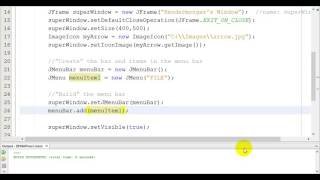 GUI03 - Creating a Menu Bar (JMenuBar)