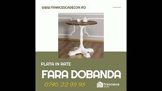 Masa Rotunda Lemn Masiv - Francesca Decor - Personalizabila - Produsa In RO - Plata In Rate Fara Dob