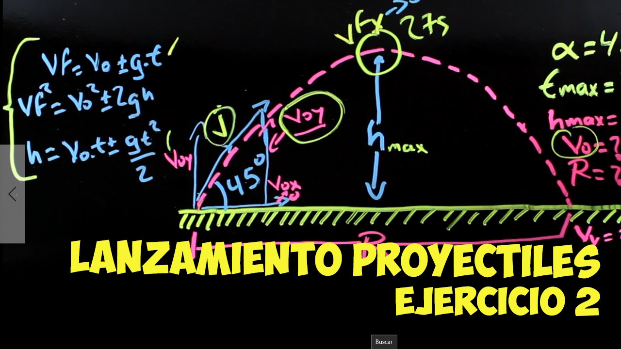 FÍSICA. Lanzamiento Proyectiles TIRO PARABÓLICO. BACHILLERATO ...