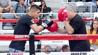 JAIME MUNGUIA THROWING MASSIVE BOMBS DURING WORKOUT AHEAD OF BRANDON COOK TITLE DEFENSE