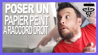 Poser un papier peint à raccord droit facilement