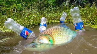 Amazing Bottle Fishing Technique | Village Boy Fish Trap With Plastic Bottle | Best Fishing Video